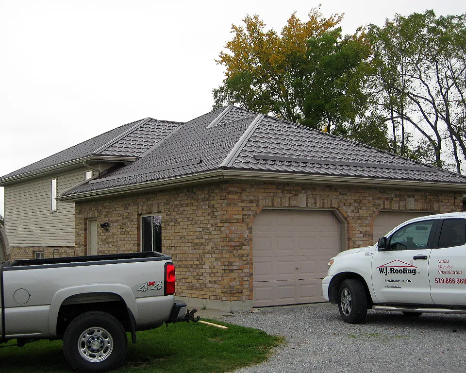 algoma metal tile sepia brown house