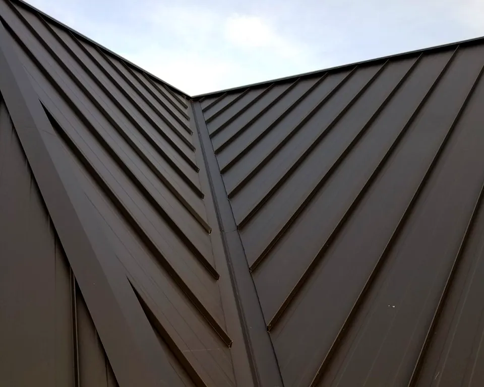 standing seam dark brown